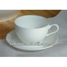 New product white plain bone china coffee cup and saucer